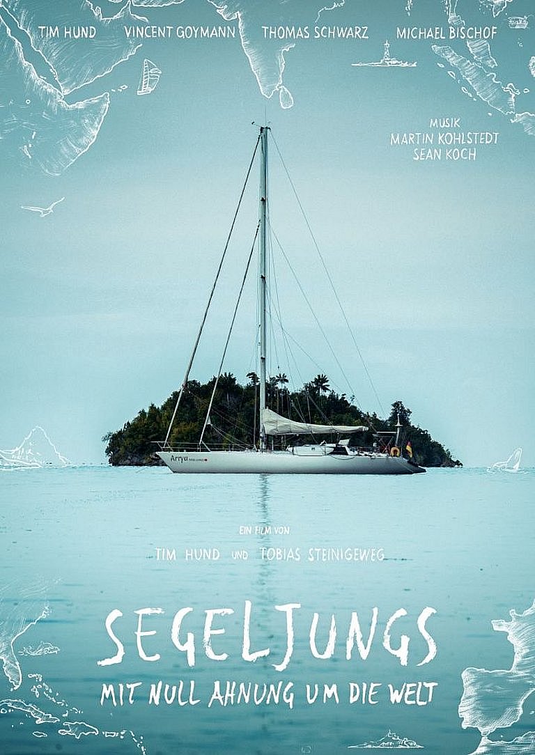 Filmplakat des Films SEGELJUNGS - MIT NULL AHNUNG UM DIE WELT - SK